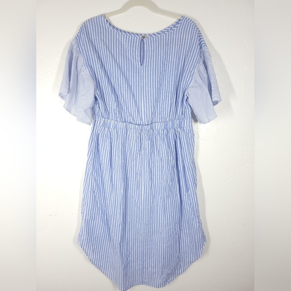 Ava & Viv Striped Embroidered Dress in BLUE STRIPE 14 - Picture 4 of 8